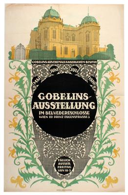GOBELINS-AUSSTELLUNG IM BELVEDERESCHLOSSE - Plakate und Reklame