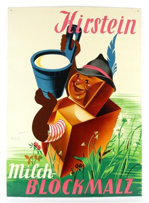 KIRSTEIN MILCH-BLOCKMALZ - Advertising art and poster