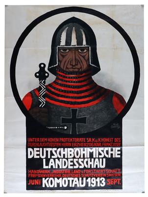 DEUTSCHBÖHMISCHE LANDESSCHAU KOMOTAU 1913 - Plakáty