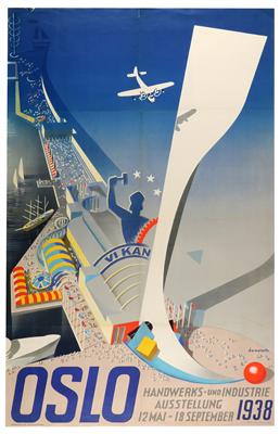 OSLO - HANDWERKS- und INDUSTRIE-AUSSTELLUNG 1938 - Plakáty