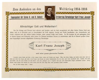 ZUM ANDENKEN AN DEN WELTKRIEG 1914-1916.... - Posters