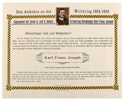 ZUM ANDENKEN AN DEN WELTKRIEG 1914-1916.... - Plakáty