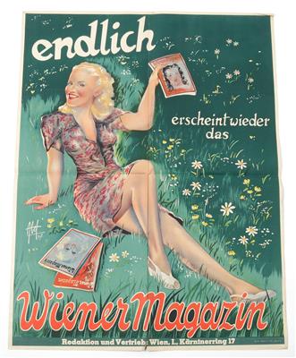 ENDLICH ERSCHEINT WIEDER DAS WIENER MAGAZIN - Posters and Advertising Art