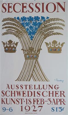 SECESSION - AUSSTELLUNG SCHWEDISCHER KUNST - Posters and Advertising Art