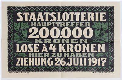 (32. k. k.) STAATSLOTTERIE 1917 - Plakate und Reklame