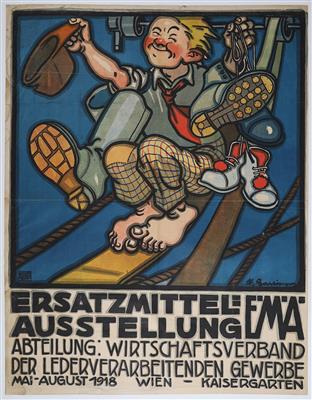 ERSATZMITTEL-AUSSTELLUNG WIEN KAISERGARTEN 1918 - Manifesti e insegne pubblicitarie