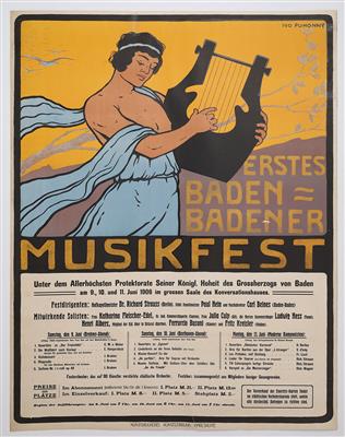 ERSTES BADEN-BADENER MUSIKFEST - Plakate und Reklame