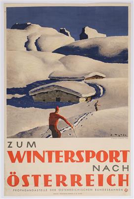 ZUM WINTERSPORT NACH ÖSTERREICH - Manifesti e insegne pubblicitarie