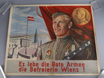 ES LEBE DIE ROTE ARMEE - DIE BEFREIERIN WIENS - Plakáty a reklama