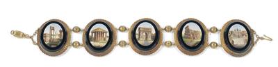 Bracelet in micro-mosaic, - Antiques: Clocks, Metalwork, Asiatica, Faience, Folk art, Sculptures