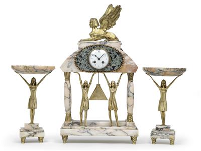 An Art Deco mantelpiece set "Egypte" - Starožitnosti