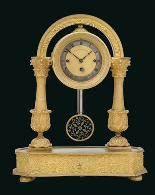A Biedermeier bronze commode clock - Starožitnosti
