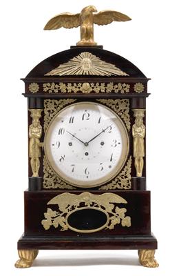 A Biedermeier commode clock - Antiques: Clocks, Metalwork, Asiatica, Faience, Folk art, Sculptures