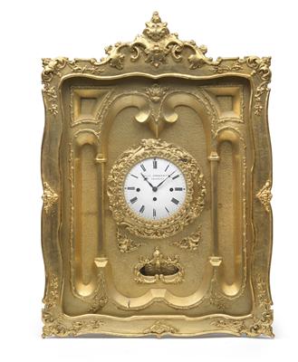 A Biedermeier frame clock "Franz Zimmerman in Salzburg" - Antiques: Clocks, Metalwork, Asiatica, Faience, Folk art, Sculptures