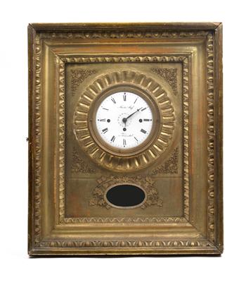 A Biedermeier frame clock "Martin Staff in Freudenthal" - Antiquariato - orologi, metalli lavorati, asiatica, ceramica faentinas, arte popolare, sculture