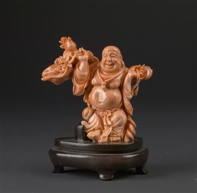 Chinese depiction of Buddha, - Antiquariato - orologi, metalli lavorati, asiatica, ceramica faentinas, arte popolare, sculture