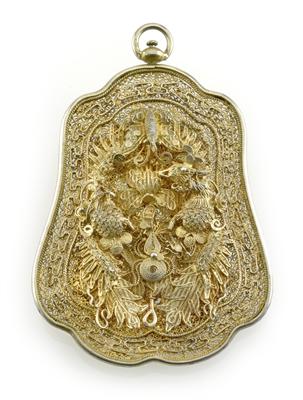 Chinese pendant, - Antiquariato - orologi, metalli lavorati, asiatica, ceramica faentinas, arte popolare, sculture