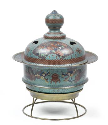 Chinesisches Cloisonné Räuchergefäß, - Antiquitäten - Uhren, Metallarbeiten, Asiatika, Fayencen, Volkskunst, Skulpturen