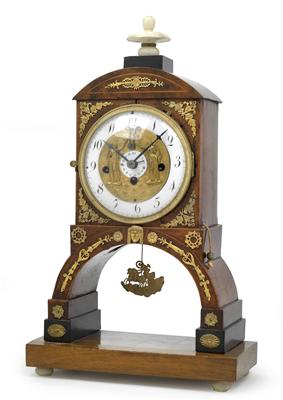 An Empire commode clock with jaquemart - Antiques: Clocks, Metalwork, Asiatica, Faience, Folk art, Sculptures