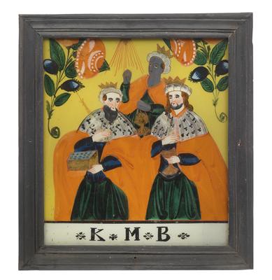 Behind-glass painting, the Three Kings, - Starožitnosti