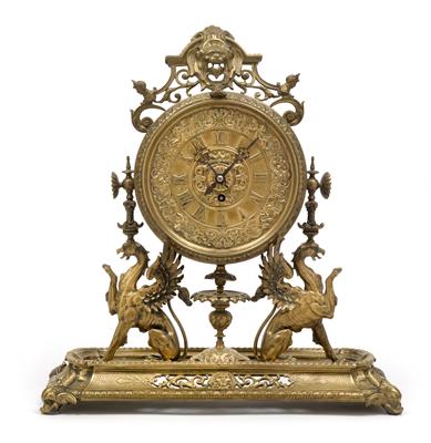 Historismus Bronzekaminuhr "Lenzkirch" - Antiquitäten - Uhren, Metallarbeiten, Asiatika, Fayencen, Volkskunst, Skulpturen
