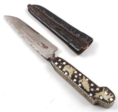 Hunting knife, - Antiques: Clocks, Metalwork, Asiatica, Faience, Folk art, Sculptures