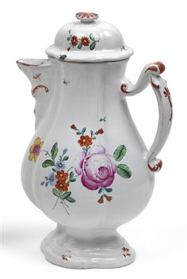 Coffee Pot And Cover, - Antiquariato - orologi, metalli lavorati, asiatica, ceramica faentinas, arte popolare, sculture