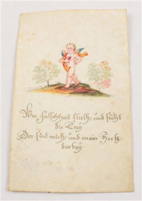 Parchment picture, - Starožitnosti