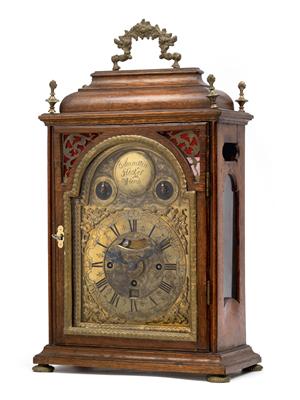A Baroque "Stockuhr" bracket clock from Vienna, "Augustin Heckel Wienn" - Antiques: Clocks, Metalwork, Asiatica, Faience, Folk art, Sculptures