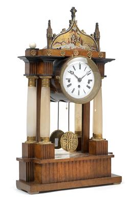A Biedermeier portal clock - "J. Nibler in München" - Antiquariato - orologi, sculture, maioliche, arte popolare