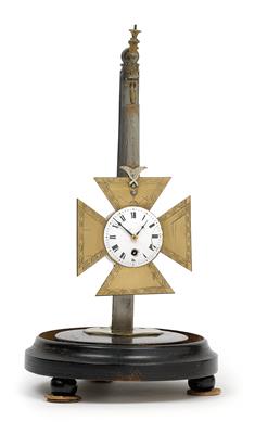 A small free-swinging table clock - "Jos. Reinrath in Zwettl" - Antiques: Clocks, Sculpture, Faience, Folk Art