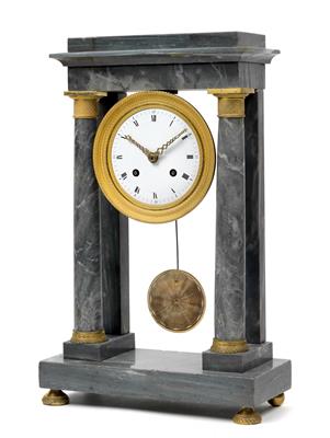 Louis Philippe Marmor Kaminuhr - Antiquitäten (Uhren, Skulpturen, Metallarbeiten, Fayencen, Volkskunst, Silber)