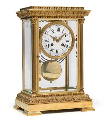 A neoclassical bronze mantel clock - Antiques: Clocks, Sculpture, Faience, Folk Art
