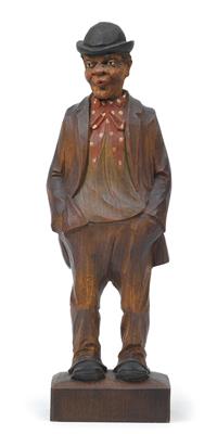 A statuette of a typical Viennese local ("Wiener original") with whistler mechanism. - Starožitnosti