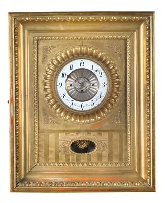 Wiener Biedermeier Rahmenuhr - Antiquitäten (Uhren, Skulpturen, Metallarbeiten, Fayencen, Volkskunst, Silber)