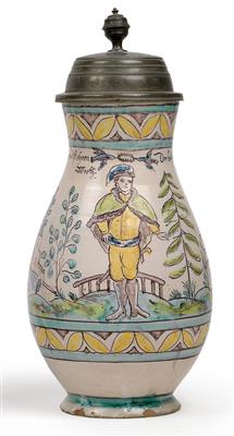 A "Birnkrug" tankard, - Clocks, Metalwork, Faience, Folk Art, Sculptures +Antique Scientific Instruments and Globes