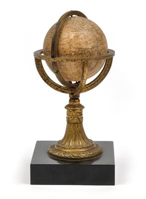 A c. 1835 Bastien Ainé miniature terrestrial Globe - Clocks, Metalwork, Faience, Folk Art, Sculptures +Antique Scientific Instruments and Globes