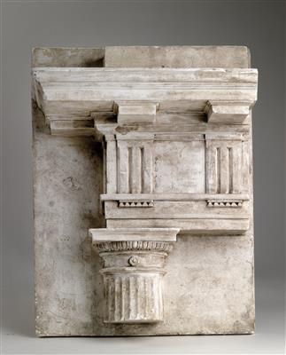 A c. 1880–1910 Doric Capital plaster Model - Orologi, metalli lavorati, arte popolare e ceramica faentina, sculture  +Strumenti scientifici e globi d'epoca