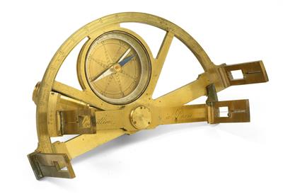 A c. 1840 lacquered brass Graphometer - Starožitnosti  +Historické vědecké přístroje a globusy