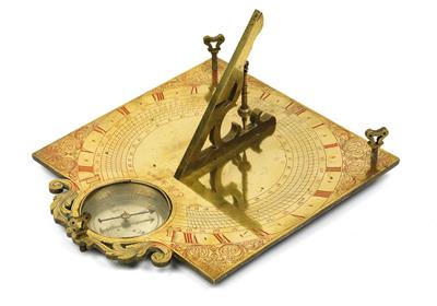 Horizontale Tischsonnenuhr - Antiquitäten, Historische wissenschaftliche Instrumente, Globen und Modelle