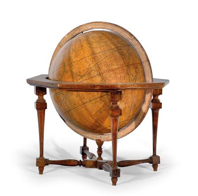 An Italian terrestrial Globe after Giovanni Maria Cassini “La Calcografia Camerale”, Rome 1869 - Starožitnosti  +Historické vědecké přístroje a globusy