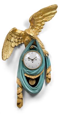 A Josephinian eagle clock - Clocks, Metalwork, Faience, Folk Art, Sculptures +Antique Scientific Instruments and Globes