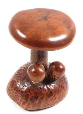 A c. 1920 carved wood Mushroom Model - Clocks, Metalwork, Faience, Folk Art, Sculptures +Antique Scientific Instruments and Globes