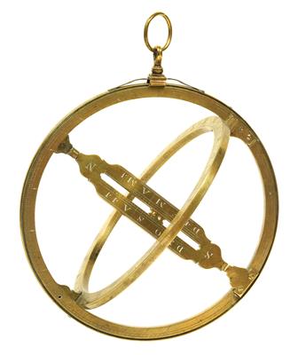 A second half of 18th century brass universal ring Sundial - Starožitnosti  +Historické vědecké přístroje a globusy
