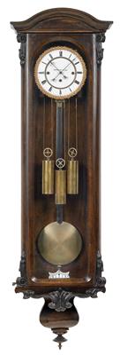 A Late Biedermeier wall pendulum clock - Orologi, metalli lavorati, arte popolare e ceramica faentina, sculture  +Strumenti scientifici e globi d'epoca