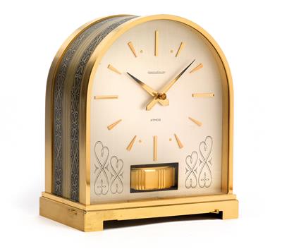 A table clock JaegerLeCoultre ATMOS - Orologi, metalli lavorati, arte popolare e ceramica faentina, sculture  +Strumenti scientifici e globi d'epoca