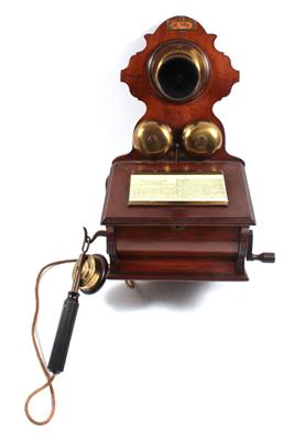 A c. 1900 R. Krueger Berlin wall Telephone - Clocks, Metalwork, Faience, Folk Art, Sculptures +Antique Scientific Instruments and Globes
