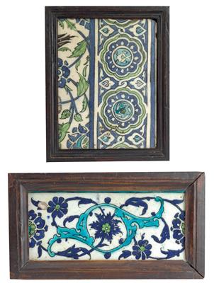 2 tiles, - Antiques: Clocks, Sculpture, Faience, Folk Art, Vintage, Metalwork