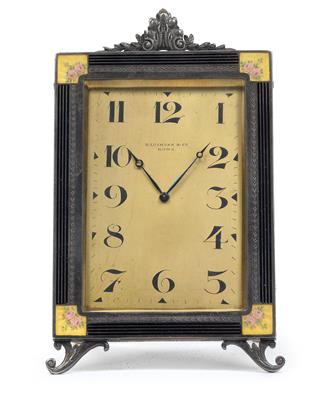 An Art deco silver table clock - Starožitnosti