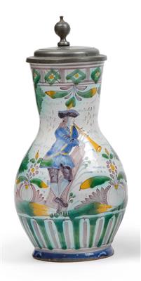A pear-shaped jug, - Antiquariato - orologi, sculture, maioliche, arte popolare
